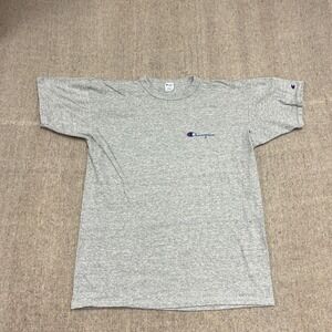 Vintage Champion Shirt Mens Medium Gray 80s Spell Out